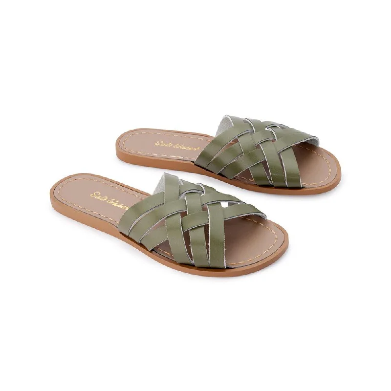 Men's sandals with a wide strap for supportSalt Water Sandals Retro Slide - Olive