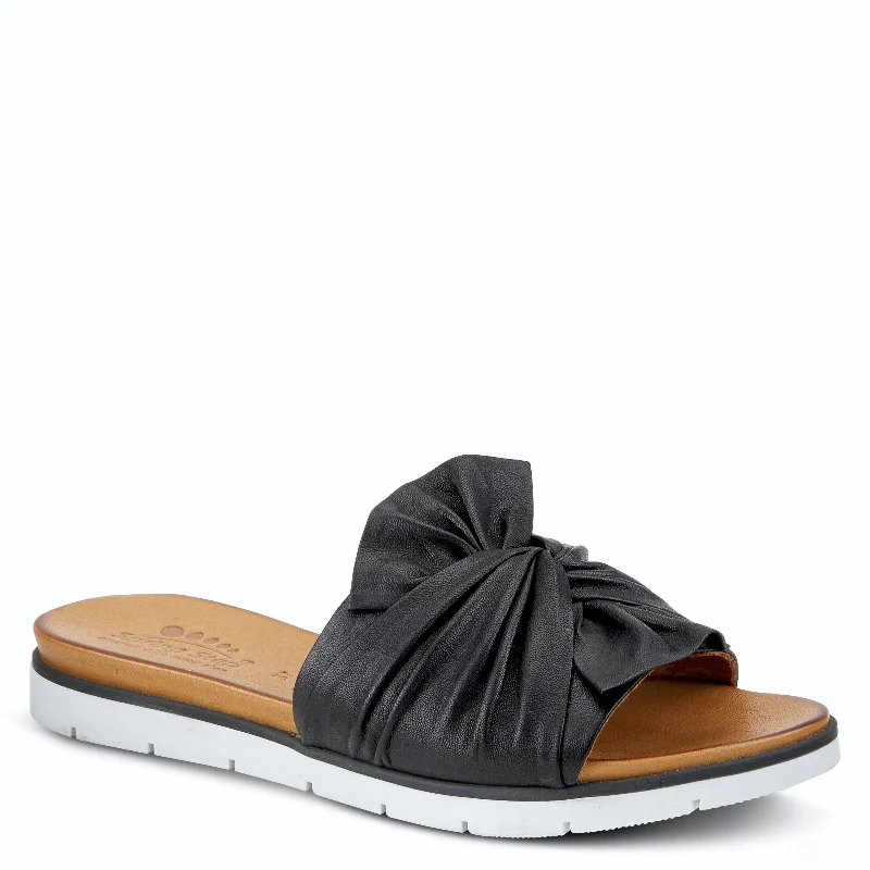 Men's sandals with a perforated leather upper for ventilationSpring Step LAVONA Leather Sandal Slide