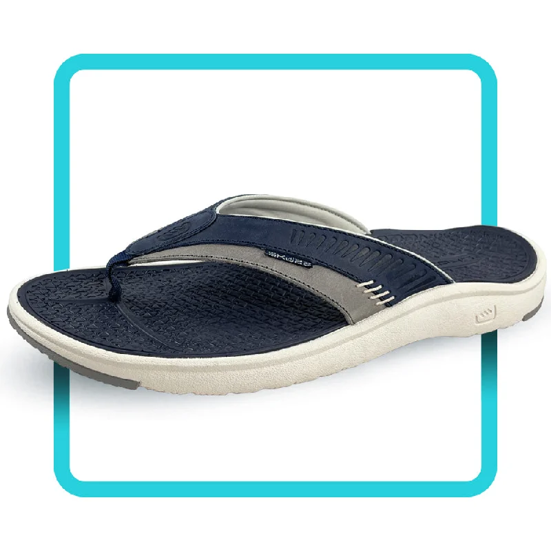 Men's sandals with a shock - absorbing insoleStingray by Skuze Shoes - Grey & Navy