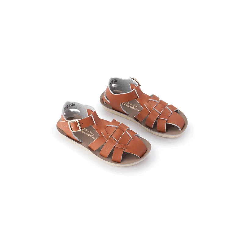 Men's sandals with a wide strap for supportSalt Water Sun-San Shark - Tan