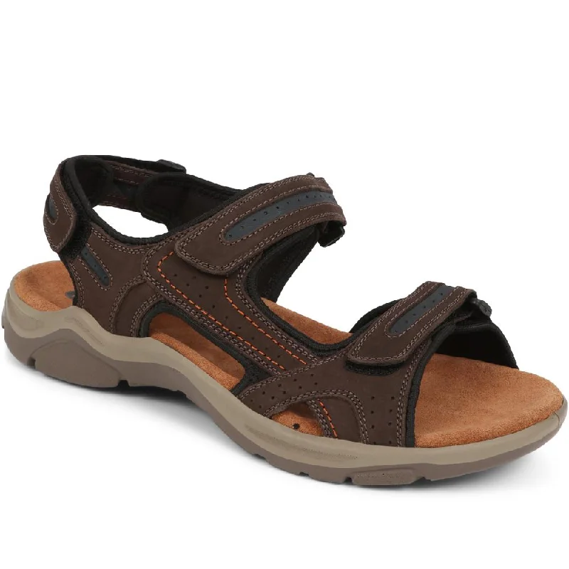 Men's sandals with a rubber sole for tractionTouch-Fasten Sandals - DDIN39001 / 324 989