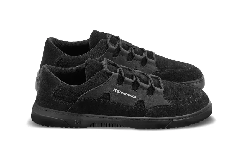 Men's vegan leather sneakers for an eco - friendly optionBarefoot Sneakers Barebarics Evo - All Black