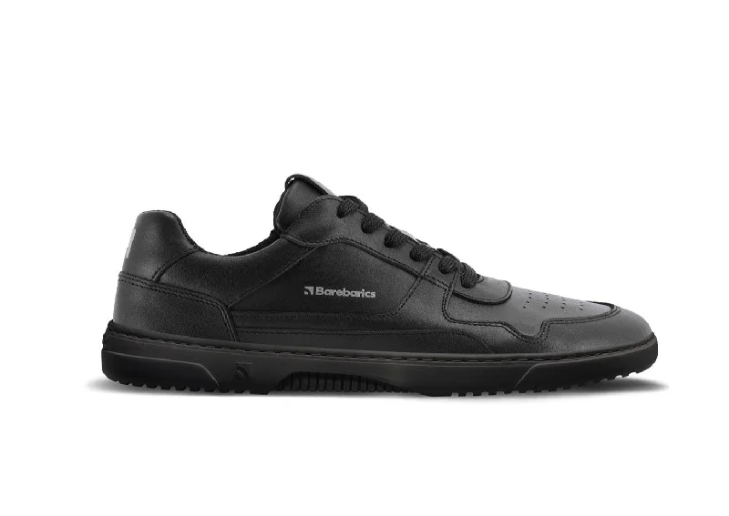 Men's waterproof hiking sneakers with a Gore - Tex liningBarefoot Sneakers Barebarics Zing - Black - Leather