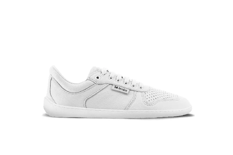 Men's casual leather sneakers with a distressed finishBarefoot Sneakers - Be Lenka Champ 3.0 - All White