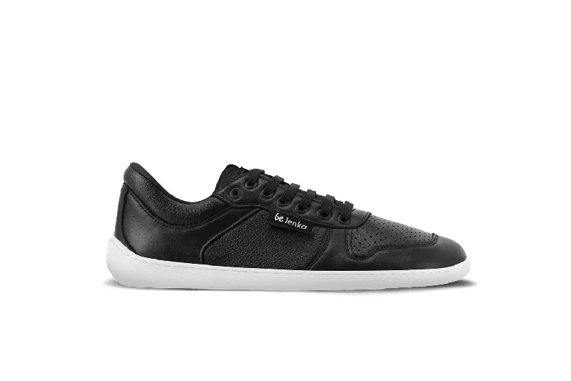 Men's high - top leather sneakers with a zip - up sideBarefoot Sneakers - Be Lenka Champ 3.0 - Black & White