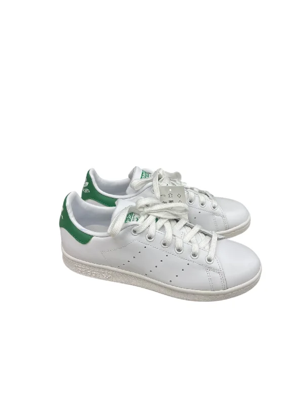 Men's tennis sneakers with a non - slip outsoleShoes Sneakers By Adidas In Green & White