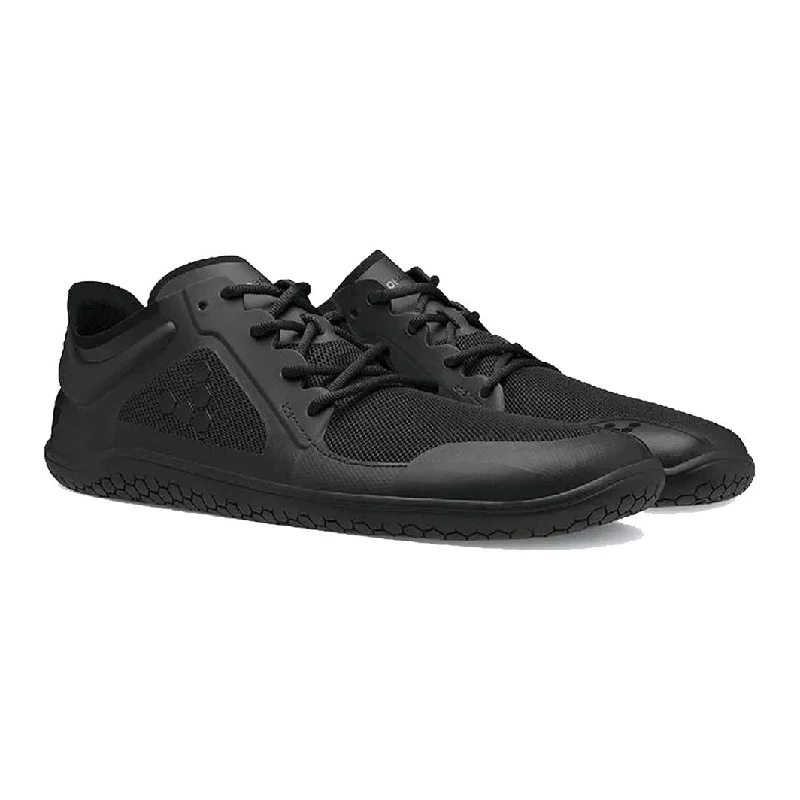 Men's high - top leather sneakers with a zip - up sideVivobarefoot Primus Lite III - Obsidian (Mens)