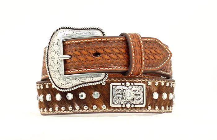 Men's western boots with a distressed leather finish for a rugged lookNocona Brindle Hair On Children's Belt