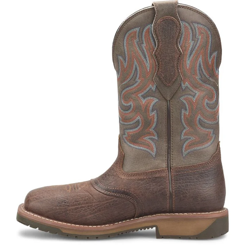 Men's western boots with a traditional western boot silhouette and a polished shineDouble H Men's Ironhide Waterproof Boot