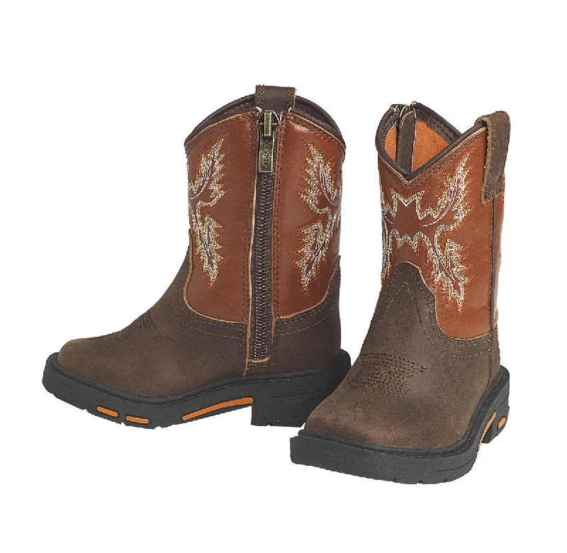 Men's western boots with a decorative inlay on the toe and heelAriat Chandler Children's Lil' Stompers Boot