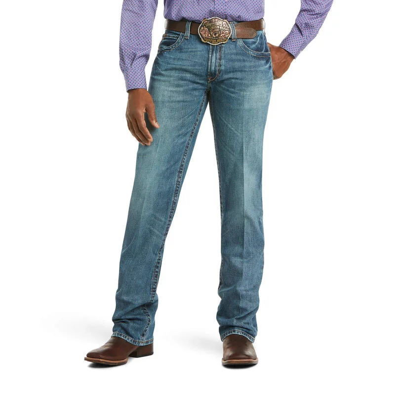 Men's western boots with a suede shaft and a leather soleAriat M4 Boot Cut Men's Jean