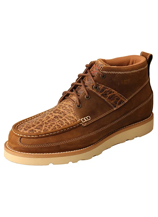 Men's western boots with a scalloped edge and a pull - on strapTwisted X 4" Lace Moc Men's Casual Shoe