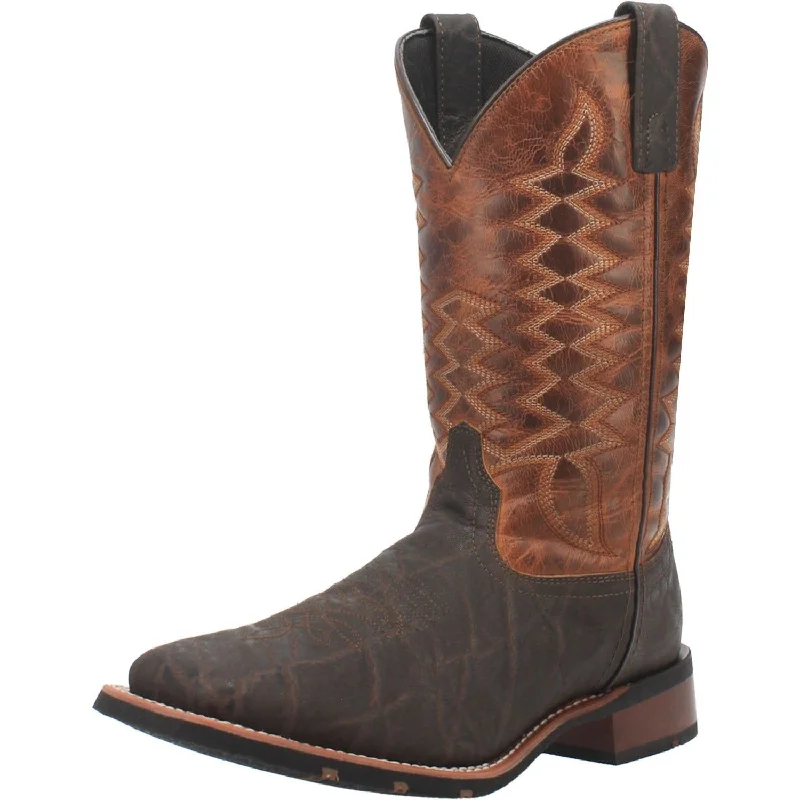 Men's western boots with a decorative inlay on the toe and heelLaredo Dillon Elephant Print Men's Boot