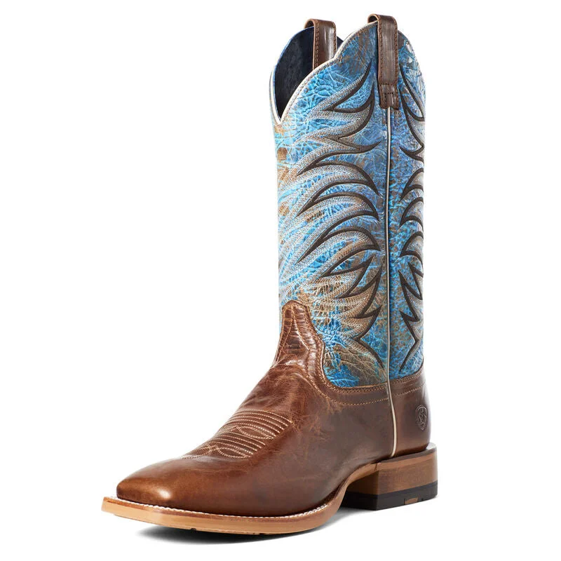 Alligator - embossed men's western boots for a bold statementAriat Firecatcher Brown Men's Boot