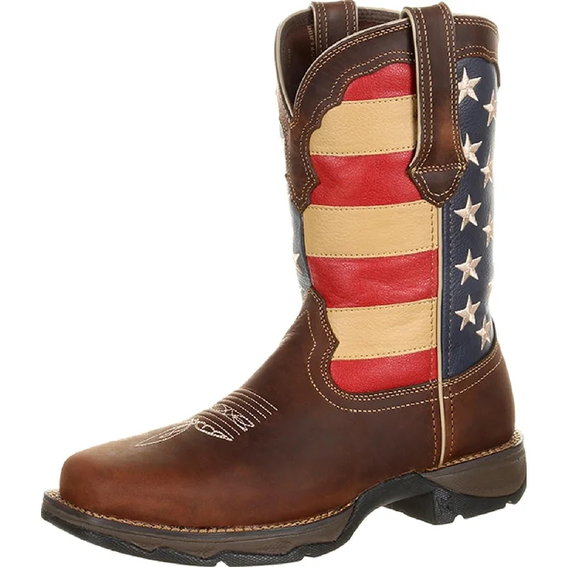 Men's western boots with a leather lining and a padded insoleDurango Patriotic Pull-On Hybrid Men's Boot