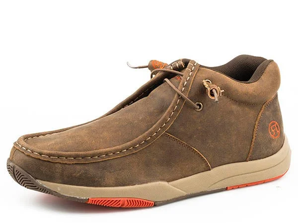 Men's western boots with a silver - toned hardware and accentsRoper Tan Lace Up Men's Chukka