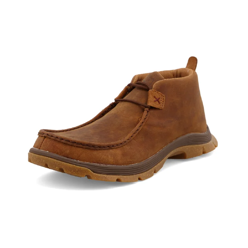 Men's western boots with a scalloped edge and a pull - on strapTwisted X Chukka Oblique Toe Men's Work Shoe