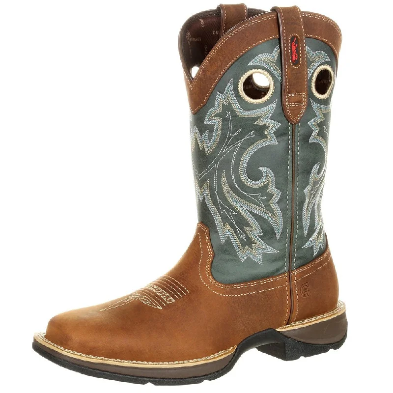 Men's western boots with a suede shaft and a leather soleDurango Saddlehorn Hybrid Men's Boot