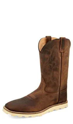 Men's western boots with a traditional western boot silhouette and a polished shineOld West Square Toe Men's Boot