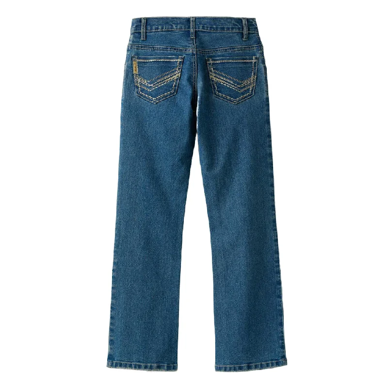 Men's western boots with a leather - wrapped heel and a smooth finishCinch Boy's Relaxed Fit Jean