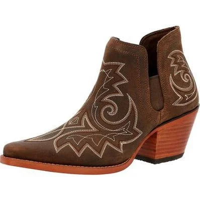 Alligator - embossed men's western boots for a bold statementDurango Coffee Brown Ladies' Shortie Boot