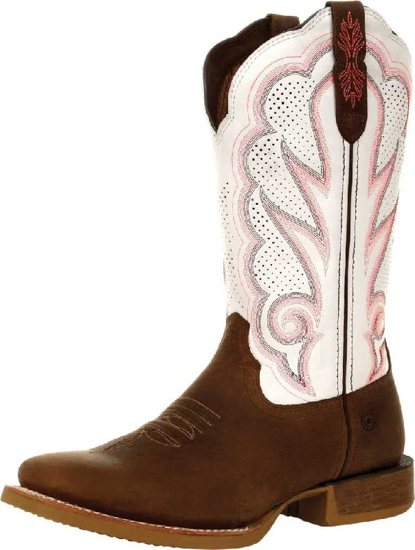 Men's western boots with a suede shaft and a leather soleDurango Rebel Pro White Ventilated Ladies' Boot